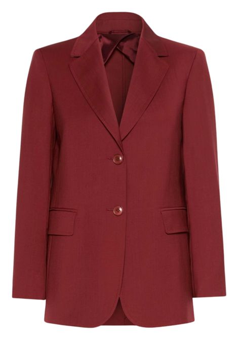 Max Mara Studio Women's MSTASSENZI Ruby Red Lightweight Wool Canvas Blazer Max Mara Studio |  | 2626046021600011